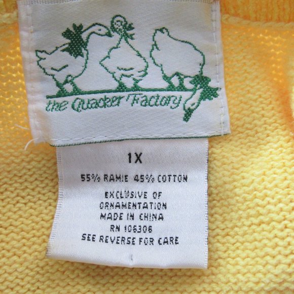 The Quacker Factory V Neck Sequined Butterfly Pullover Sweater - Picture 2 of 8